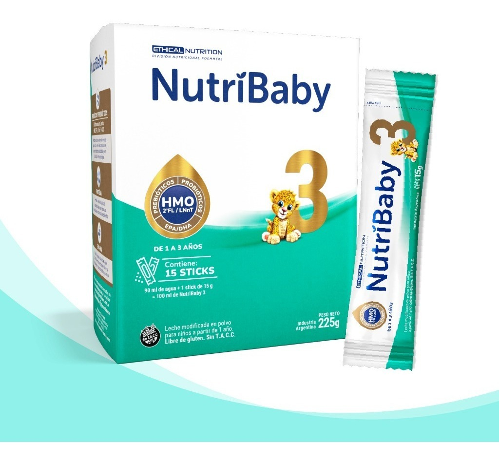 Nutribaby Hmo Leche Fórmula Infantil Etapa 3 Sticks X 15 U