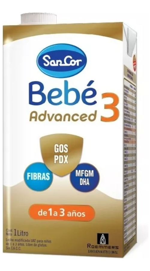 Sancor Bebe Advanced Formula Etapa 3 Brick 12 Un X 1 Lt Original