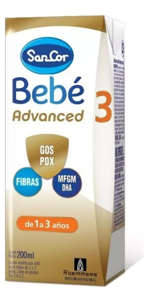 Sancor Bebe Advanced Formula Etapa 3 Brick 30 Un X 200 Ml