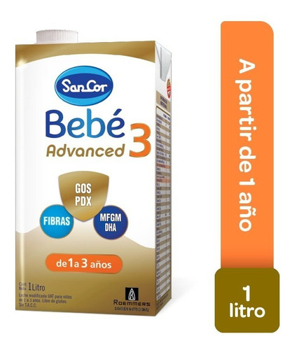Sancor Bebe Advanced Formula Etapa 3 Brick 12 Un X 1 Lt Original