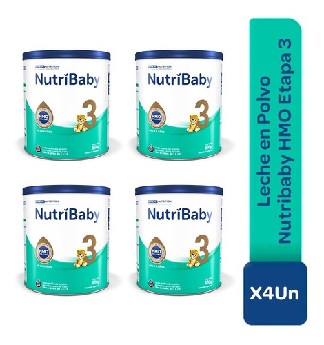[099501013BA] Leche En Polvo Nutribaby Hmo Etapa 3 En Lata 4x800g